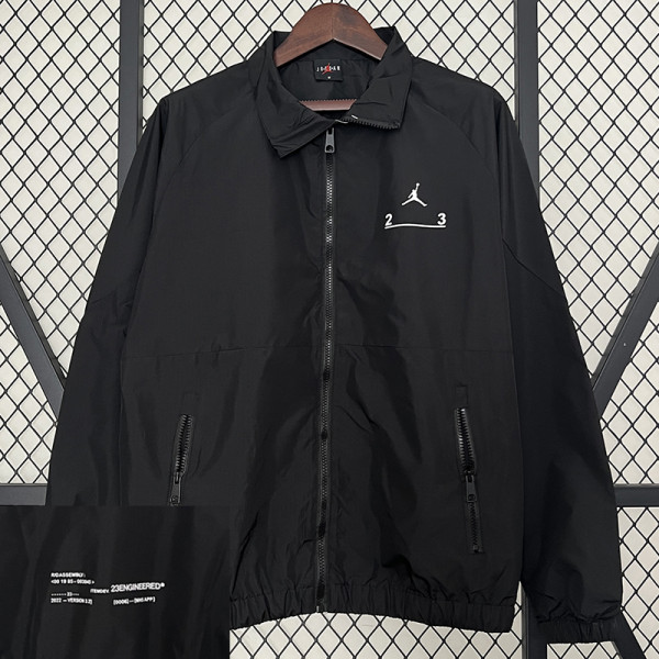 2024 New Jordon Black Windbreaker(背下带小字）