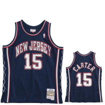 2006/2007 NETS CARTER #15 Dark Blue Retro Top Quality Hot Pressing NBA Jersey