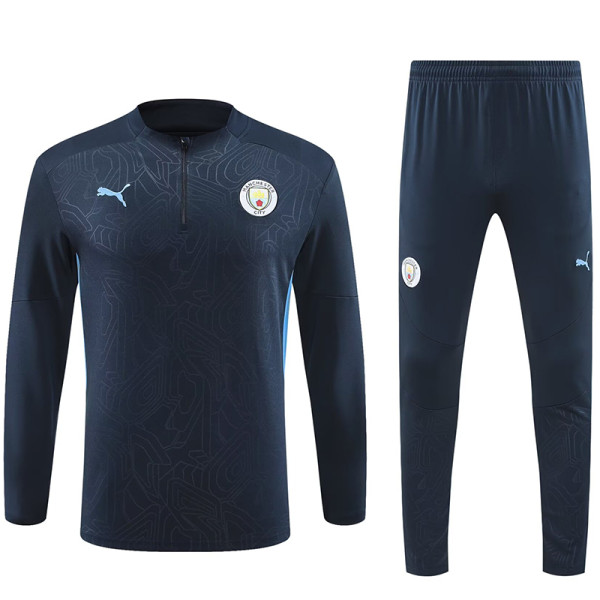 24/25 Man City Royal Blue Half Pull Tracksuit  (半拉链)
