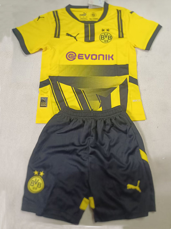 24/25  Dortmund (UCL )Home Kids Soccer Jersey