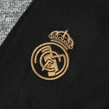 24/25 RMA Black Player version  Half Pull Tracksuit  (球员版、半拉链)