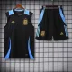 24/25 Argentina Black Tank top and shorts suit(黑色蓝肩）