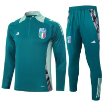 24/25 Italy Green Half Pull Tracksuit  (半拉链、B839)