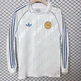 24/25  Leeds United White Long Sleeve Retro Soccer Jersey