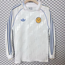 24/25  Leeds United White Long Sleeve Retro Soccer Jersey