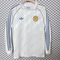 24/25  Leeds United White Long Sleeve Retro Soccer Jersey