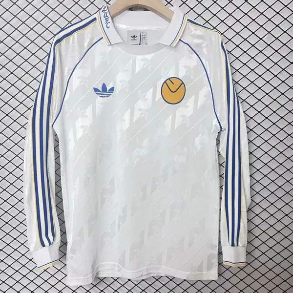 24/25  Leeds United White Long Sleeve Retro Soccer Jersey