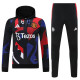 25/26 Man Utd Blue Black Jigsaw puzzle Hooded  Tracksuit