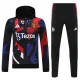 25/26 Man Utd Blue Black Jigsaw puzzle Hooded  Tracksuit