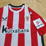 24/25 Bilbao Home  Fans Soccer Jersey(新左袖广告）