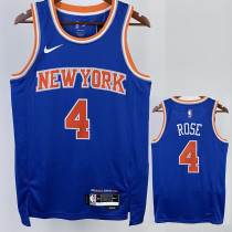 22/23 KNICKS ROSE #4 Blue Top Quality Hot Pressing NBA Jersey