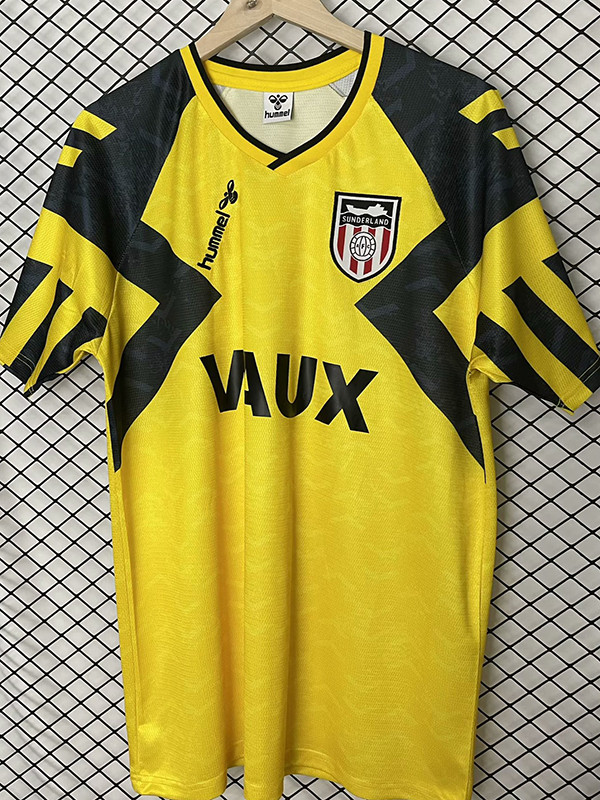 1992/1993 Sunderland Away Yellow Retro Soccer Jersey