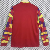1996 England Red Goalkeeper Long Sleeve  Retro Soccer Jersey(长袖）