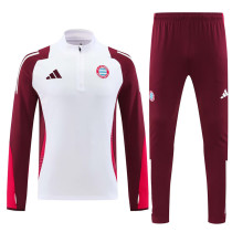 24/25  Bayern White  Player version Half Pull Tracksuit  (球员版、半拉链)