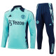 24/25 Man Utd Light Green Half Pull Tracksuit  (半拉链)