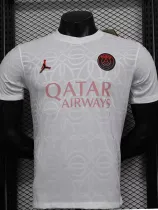 24/25 PSG White Jordon Steel Pattern  Player Version Soccer Jersey