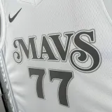 24/25 Dallas Mavericks DONCIC # 77 White City Edition  Top Quality Hot Pressing Retro NBA Jersey