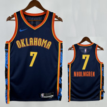 24/25 OKC Thunder NHOLMGREN # 7 City Edition Top Quality Hot Pressing NBA Jersey