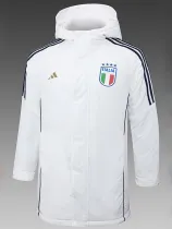 24/25 Italy White Hooded Cotton Coat 连帽棉衣