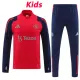 24/25 Man Utd Red Kids Half Pull Tracksuit  ( 童装、半拉链)