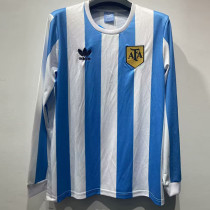 1978 Argentina Home Long Sleeve Retro Soccer Jersey (长袖)