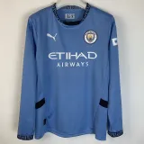 24/25 Man City Home Long Sleeve Soccer Jersey (长袖)