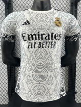 24/25 RMA white and Black patterns Special Edition Player Version Soccer Jersey