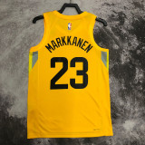 22/23 JAZZ MARKKANEN #23 Yellow Top Quality Hot Pressing NBA Jersey