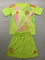 24/25  Germany Green Goalkeeper Kids Soccer Jersey