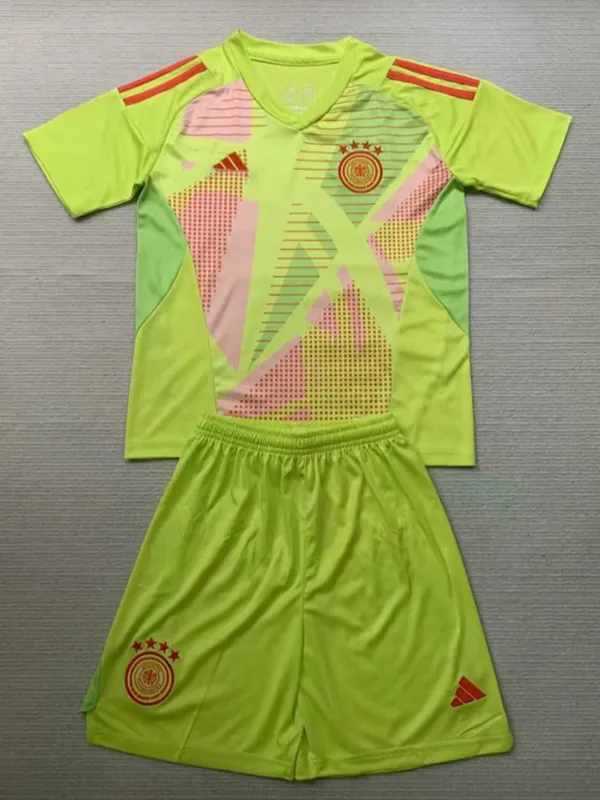 24/25  Germany Green Goalkeeper Kids Soccer Jersey