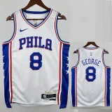 22/23 76ERS GEORGE  # 8 White Home Top Quality Hot Pressing NBA Jersey主场