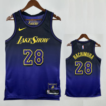 24/25 LAKERS HACHIMURA#28 Royal Blue City Edition Top Quality Hot Pressing NBA Jersey