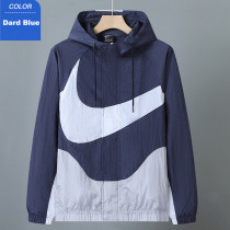2025 New NK Dard Blue Hooded Windbreaker