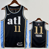 23/24 Hawks YOUNG #11 Black City Edition Top Quality Hot Pressing NBA Jersey
