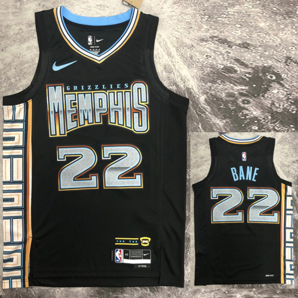 22/23 GRIZZLIES BANE #22 Black City Edition Top Quality Hot Pressing NBA Jersey