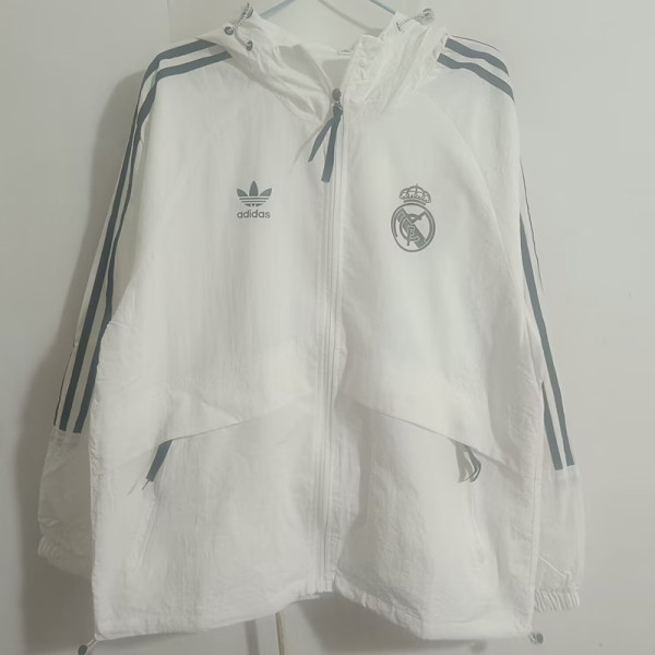 25/26  RMA White Hooded Windbreaker