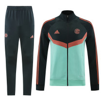 25/26  Bayern Black Green Jacket Tracksuit 03