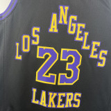23/24 LAKERS JAMES #23 Black City Edition Top Quality Hot Pressing NBA Jersey