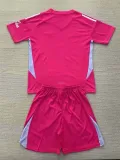 24/25 ARS Pink Red Goalkeeper Kids Soccer Jersey