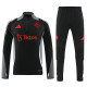 24/25 Man Utd Black Player version Half Pull Tracksuit  (球员版、半拉链)