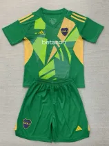 24/25 Boca Juniors Green Goalkeeper Kids Soccer Jersey