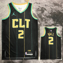 22/23 HORNETS BALL #2 Black City Edition Top Quality Hot Pressing NBA Jersey