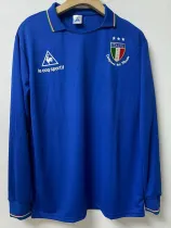 1982 Italy Home  Long Sleeve  Retro Soccer Jersey(长袖）