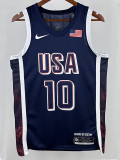 2024 Olympic Game USA TATUM # 10 Blue Basketball Jersey