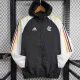24/25 Flamengo Black & White Hooded Windbreaker(白袖）