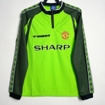 1998/1999 Man Utd Green Goalkeeper Long sleeve Retro Soccer Jersey（长袖）