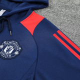 24/25 Man Utd Royal Blue Hooded  Tracksuit