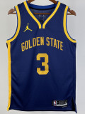 22/23 WARRIORS PAUL #3 Blue Top Quality Hot Pressing NBA Jersey (Trapeze Edition) 飞人版