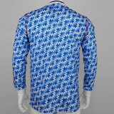1991/1992 Man Utd Away Long Sleeve Retro Soccer Jersey 长袖