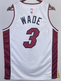 22/23 HEAT WADE #3 White Top Quality Hot Pressing NBA Jersey (V领）